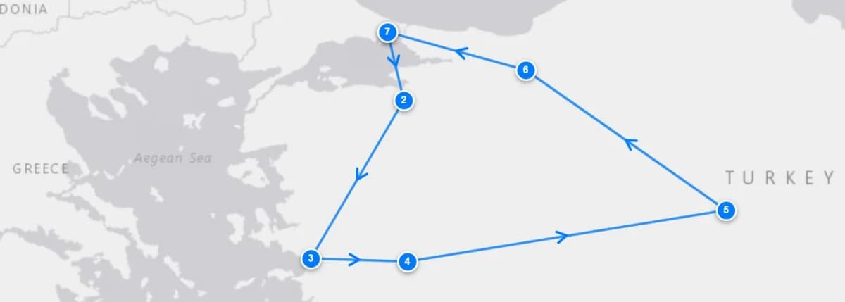 Classical Turkey route map