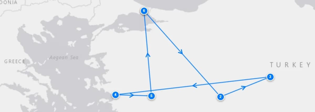 Charm Of Turkey route map