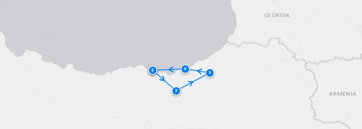 Living Pontic Greeks And Roots route map