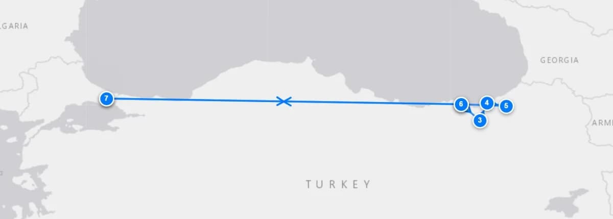 Istanbul To Black Sea Private Tour route map
