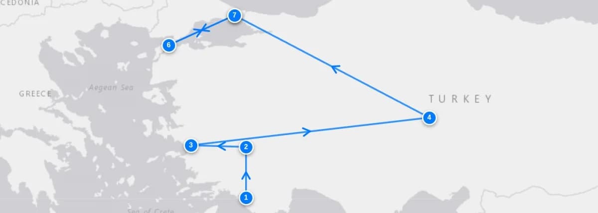 Turkey Classics route map